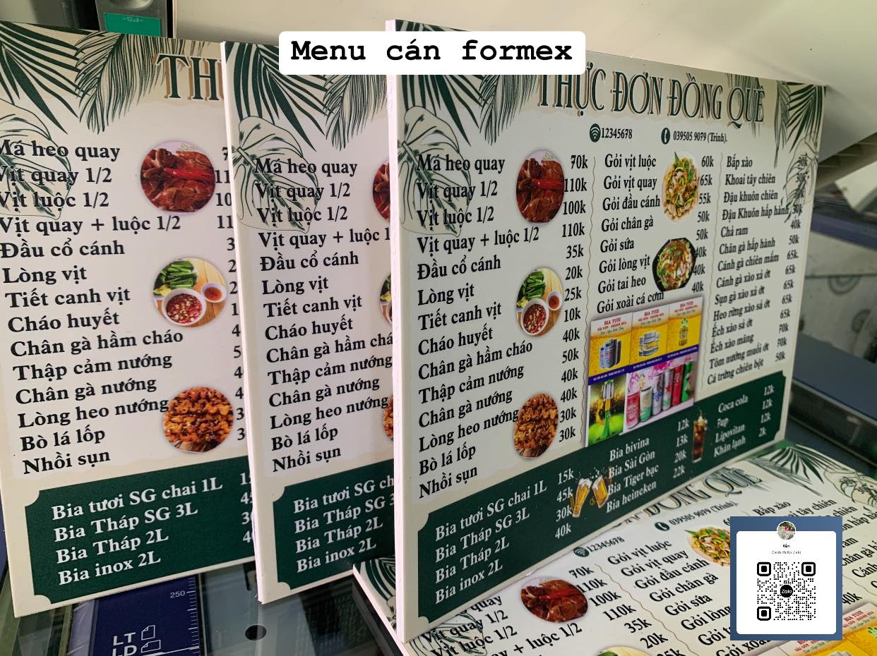 MENU FORMEX - A4