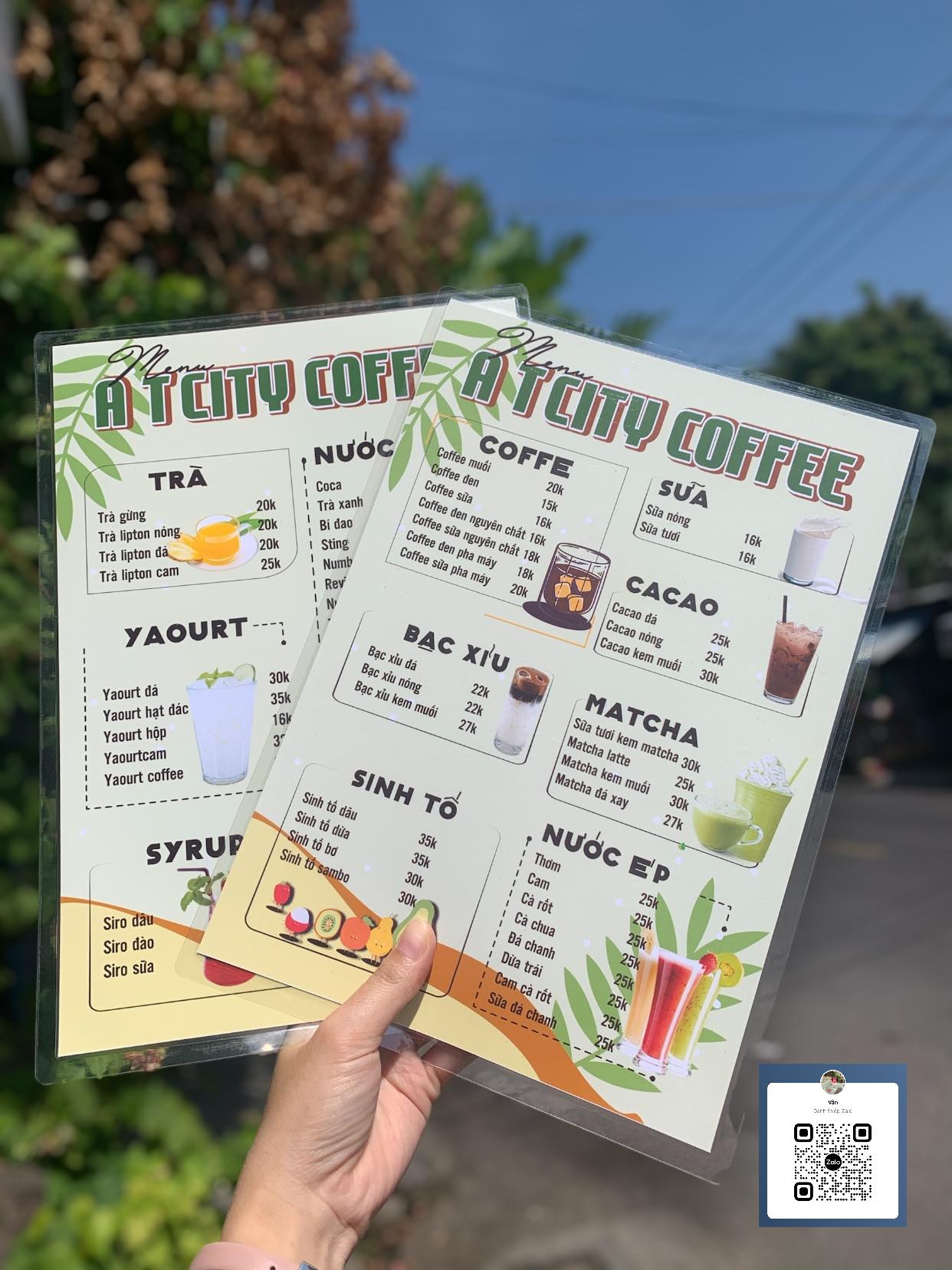 Menu giấy ép nhựa A4