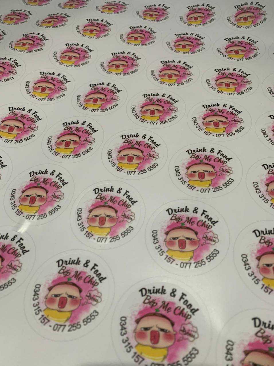 In decal dán Bếp Mẹ Chip