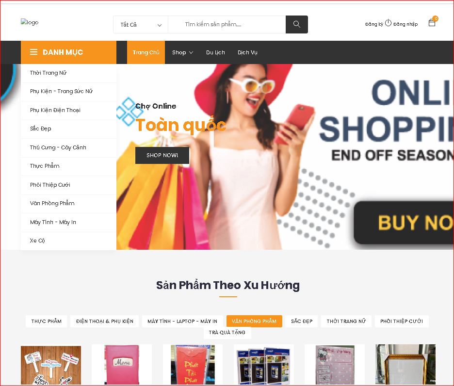 Mẫu website thương mại điện tử