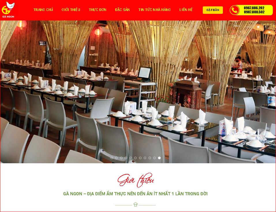 Mẫu website nhà hàng