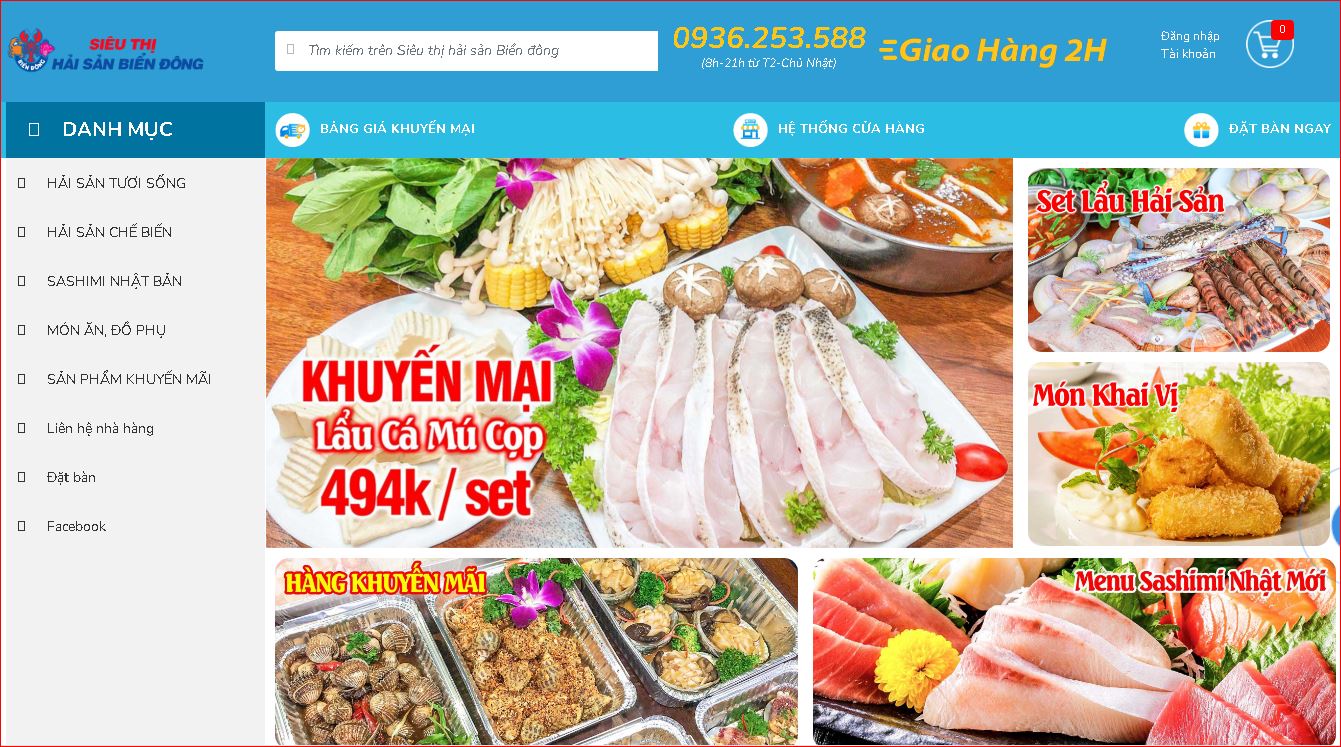 Mẫu website siêu thị